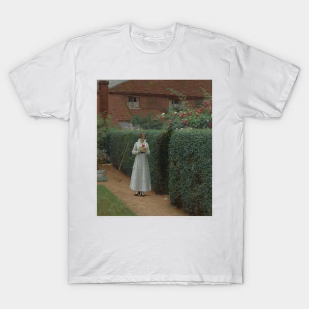 Le Billet Doux by Edmund Leighton T-Shirt by Classic Art Stall